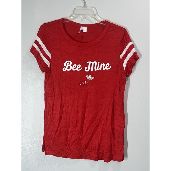 Alya Women's size small short‎ sleeve Lounge shirt Bee Mine Red - Picture 1 of 7
